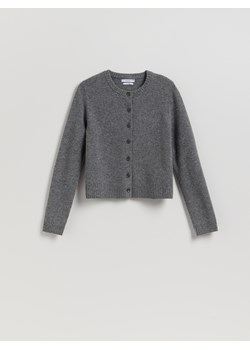 Reserved - Wełniany kardigan - szary ze sklepu Reserved w kategorii Swetry damskie - zdjęcie 187472717