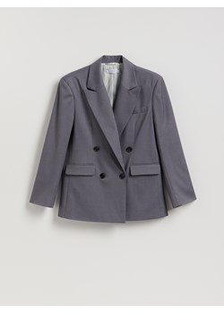 Reserved - Dwurzędowa marynarka - ciemnoszary ze sklepu Reserved w kategorii Marynarki damskie - zdjęcie 187472849