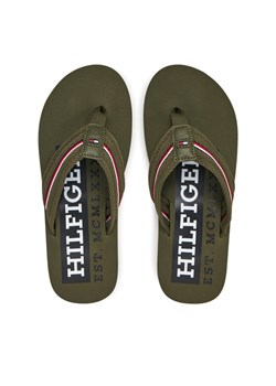 Japonki Tommy Hilfiger Corporate Hilfiger Beach FM0FM05436 Czerwony ze sklepu eobuwie.pl w kategorii Klapki męskie - zdjęcie 187473308