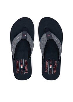 Japonki Tommy Hilfiger Chambray Beach Sandal FM0FM05570 Granatowy ze sklepu eobuwie.pl w kategorii Klapki męskie - zdjęcie 187473329