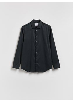 Reserved - Bawełniana koszula slim fit - czarny ze sklepu Reserved w kategorii Koszule męskie - zdjęcie 187473949