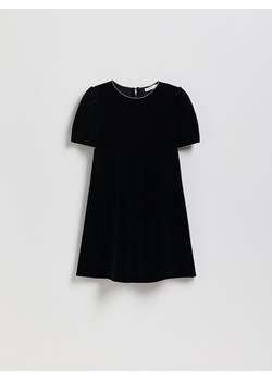 Reserved - Welurowa sukienka - czarny ze sklepu Reserved w kategorii Sukienki dziewczęce - zdjęcie 187473988