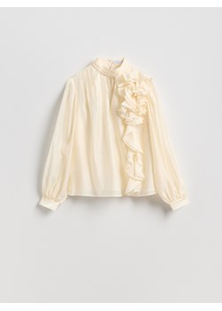 Reserved - Bluzka z aplikacją 3D - złamana biel ze sklepu Reserved w kategorii Bluzki damskie - zdjęcie 187474087