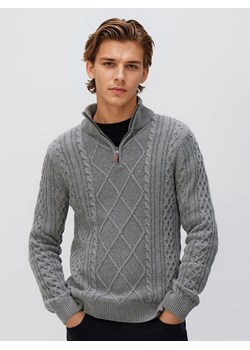 Reserved - Golf z warkoczowym splotem - szary ze sklepu Reserved w kategorii Swetry męskie - zdjęcie 187474208