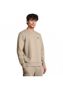 Męska bluza treningowa nierozpinana bez kaptura Under Armour UA Unstoppable Flc Crew - beżowa ze sklepu Sportstylestory.com w kategorii Bluzy męskie - zdjęcie 187475008