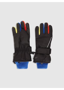 Dziecięce rękawice narciarskie Thinsulate 4F 4FJWAW25AFGLU200 - czarne ze sklepu Sportstylestory.com w kategorii Rękawiczki dziecięce - zdjęcie 187475348