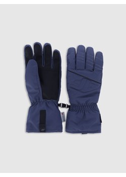 Męskie rękawiczki narciarskie 4F 4FWAW25AFGLM166 - granatowe ze sklepu Sportstylestory.com w kategorii Rękawiczki męskie - zdjęcie 187475409