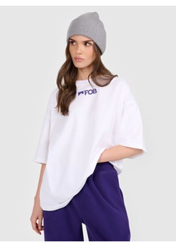 Damski t-shirt z nadrukiem 4F 4FRAW25TTSHF3402 - biały ze sklepu Sportstylestory.com w kategorii Bluzki damskie - zdjęcie 187475415