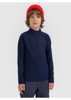 Dziecięca bielizna termiczna ocieplana (góra) 4F 4FJRAW25UBRUU115 - granatowa ze sklepu Sportstylestory.com w kategorii Bielizna termoaktywna - zdjęcie 187475487