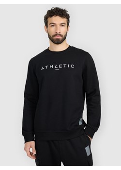 Męska bluza nierozpinana bez kaptura 4F 4FRAW25TSWSM2573 - czarna ze sklepu Sportstylestory.com w kategorii Bluzy męskie - zdjęcie 187475527