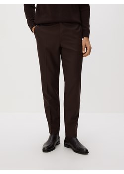 Reserved - Garniturowe spodnie z wełną - brązowy ze sklepu Reserved w kategorii Spodnie męskie - zdjęcie 187476306