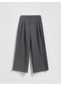 Reserved - Spodnie z szerokimi nogawkami - jasnoszary ze sklepu Reserved w kategorii Spodnie damskie - zdjęcie 187476348