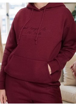 Sinsay - Bluza z kapturem i haftem - bordowy ze sklepu Sinsay w kategorii Bluzy damskie - zdjęcie 187476668