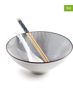 Ibili 4-częściowy zestaw &quot;Hakata&quot; w kolorze biało-czarnym ze sklepu Limango Polska w kategorii Naczynia - zdjęcie 187476796
