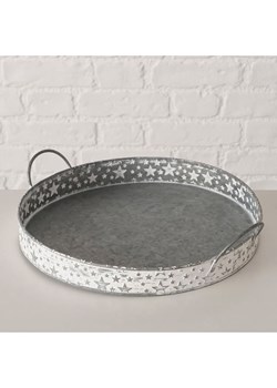 Boltze Taca &quot;Stephanus&quot; w kolorze biało-szarym - Ø 28 cm ze sklepu Limango Polska w kategorii Misy i tace dekoracyjne - zdjęcie 187476819