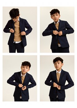 Reserved - Marynarka z wiskozą - granatowy ze sklepu Reserved w kategorii Marynarki i garnitury chłopięce - zdjęcie 187477515