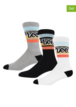 LEE Underwear Skarpety (3 pary) &quot;Mcnulty&quot; w kolorze białym, szarym i czarnym ze sklepu Limango Polska w kategorii Skarpetki męskie - zdjęcie 187477587