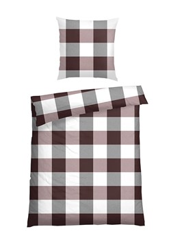 Schiesser Komplet pościeli flanelowej &quot;Alice&quot; w kolorze biało-bordowym ze sklepu Limango Polska w kategorii Pościele - zdjęcie 187477678