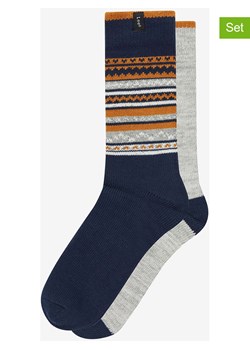 Lee Skarpety (2 pary) &quot;Roger&quot; w kolorze jasnoszaro-granatowo-musztardowym ze sklepu Limango Polska w kategorii Skarpetki męskie - zdjęcie 187478055