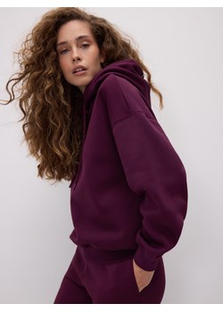 Reserved - Gładka bluza z bawełną - ciemnofioletowy ze sklepu Reserved w kategorii Bluzy damskie - zdjęcie 187478946