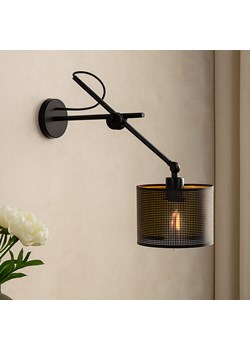 Czarny kinkiet z regulowanym ramieniem do czytania HAMILTON AŻUR ze sklepu Lysne w kategorii Lampy ścienne - zdjęcie 187479127