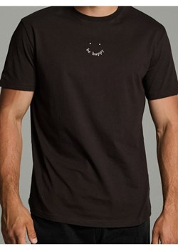 Sinsay - Bawełniana koszulka z nadrukiem - brązowy ze sklepu Sinsay w kategorii T-shirty męskie - zdjęcie 187479306