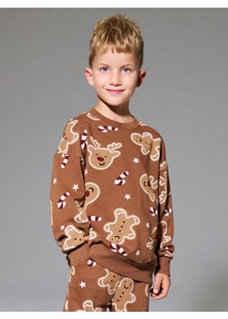 Sinsay - Bluza crewneck z motywem świątecznym - brązowy ze sklepu Sinsay w kategorii Bluzy chłopięce - zdjęcie 187479315
