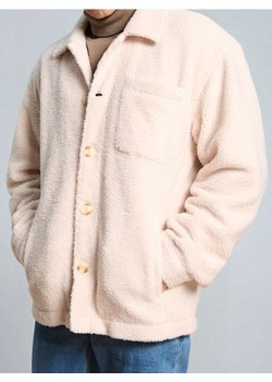 Sinsay - Rozpinana bluza z kołnierzem - kremowy ze sklepu Sinsay w kategorii Bluzy męskie - zdjęcie 187479316