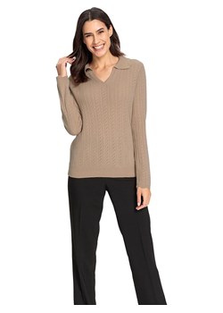 WITT WEIDEN Wełniany sweter w kolorze beżowym ze sklepu Limango Polska w kategorii Swetry damskie - zdjęcie 187481096