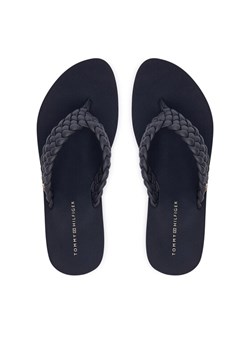 Tommy Hilfiger Japonki Th Wedge Cornrow Beach Sandal FW0FW09037 Granatowy ze sklepu MODIVO w kategorii Klapki damskie - zdjęcie 187481297