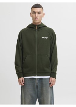 Jack & Jones Męska kurtka dresowa - JJThatcher Mężczyźni khaki jednolity ze sklepu vangraaf w kategorii Bluzy męskie - zdjęcie 187482049