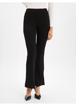 Noisy May Damskie spodnie materiałowe - NMGilly Pasa Kobiety Dżersej czarny jednolity ze sklepu vangraaf w kategorii Spodnie damskie - zdjęcie 187482067