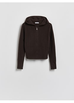 Reserved - Kardigan z kapturem - brązowy ze sklepu Reserved w kategorii Swetry damskie - zdjęcie 187482078