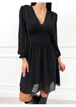 Czarna Szyfonowa Sukienka ze sklepu ModnaKiecka.pl w kategorii Sukienki - zdjęcie 187482655