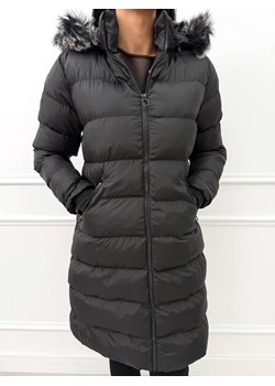 Czarna Kurtka z Futerkiem przy Kapturze ze sklepu ModnaKiecka.pl w kategorii Kurtki damskie - zdjęcie 187482696