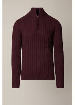 Sweter Bordowy Bawełniany Cutter ze sklepu Lancerto S.A. w kategorii Swetry męskie - zdjęcie 187482715
