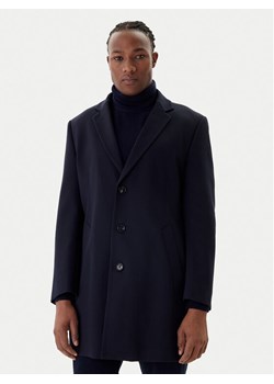 Bugatti Płaszcz wełniany 821628-84221 M Granatowy Regular Fit ze sklepu MODIVO w kategorii Płaszcze męskie - zdjęcie 187483596