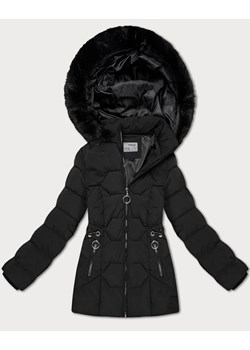 Dopasowana kurtka zimowa z odpinanym kapturem S'West czarna (B8196-1) ze sklepu goodlookin.pl w kategorii Kurtki damskie - zdjęcie 187483609