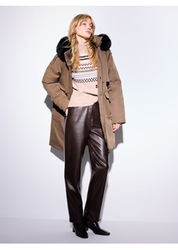 Mohito - Spodnie z imitacji skóry - brązowy ze sklepu Mohito w kategorii Spodnie damskie - zdjęcie 187483617