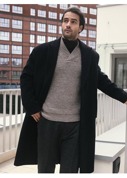 Reserved - Sweter z wełną - beżowy ze sklepu Reserved w kategorii Swetry męskie - zdjęcie 187483768