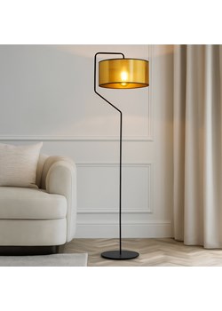 Czarno-złota lampa stojąca do salonu w stylu glamour TESALLIA MIRROR ze sklepu Lysne w kategorii Lampy podłogowe - zdjęcie 187484025