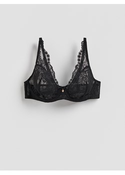 Reserved - Koronkowy biustonosz - czarny ze sklepu Reserved w kategorii Biustonosze - zdjęcie 187484608