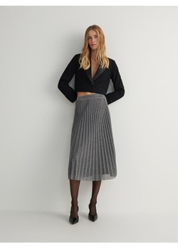 Reserved - Spódnica z metalicznym efektem - srebrny ze sklepu Reserved w kategorii Spódnice - zdjęcie 187484619