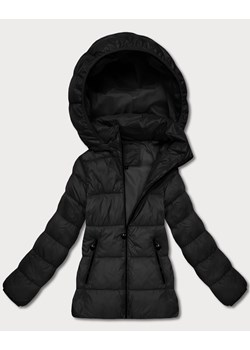 Pikowana zimowa kurtka damska do bioder czarna (T3-2656#-1) ze sklepu goodlookin.pl w kategorii Kurtki damskie - zdjęcie 187484969