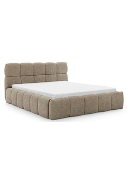 Szaro-beżowe łóżko tapicerowane chmurka 5 rozmiarów - Mellario ze sklepu Edinos.pl w kategorii Łóżka i materace - zdjęcie 187485808