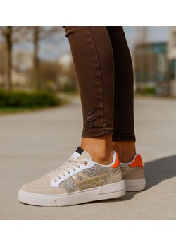 Trampki damskie sznurowane beżowo pomarańczowe /J5-4 H2 18475 W16-6/ ze sklepu Pantofelek24.pl w kategorii Trampki damskie - zdjęcie 187487668