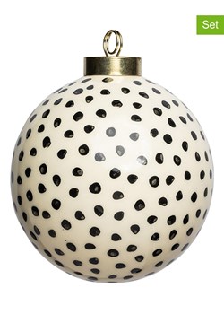Tranquillo Bombki (6 szt.) w kolorze biało-czarnym - Ø 8 cm ze sklepu Limango Polska w kategorii Dekoracje bożonarodzeniowe - zdjęcie 187487755
