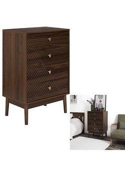 THE HOME DECO FACTORY Komoda &quot;Tiffany&quot; w kolorze brązowym - 60 x 90 x 40 cm ze sklepu Limango Polska w kategorii Meble - zdjęcie 187487996