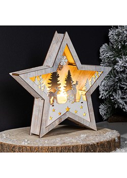 Hollybell Dekoracyjna lampa LED &quot;Star&quot; w kolorze beżowo-białym - 25,5 x 25,5 x 5 cm ze sklepu Limango Polska w kategorii Oświetlenie - zdjęcie 187488018
