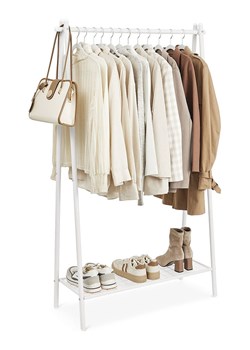 Songmics Wieszak stojący w kolorze białym na ubrania - 33,5 x 153 x 92,5 cm ze sklepu Limango Polska w kategorii Szafy - zdjęcie 187488438